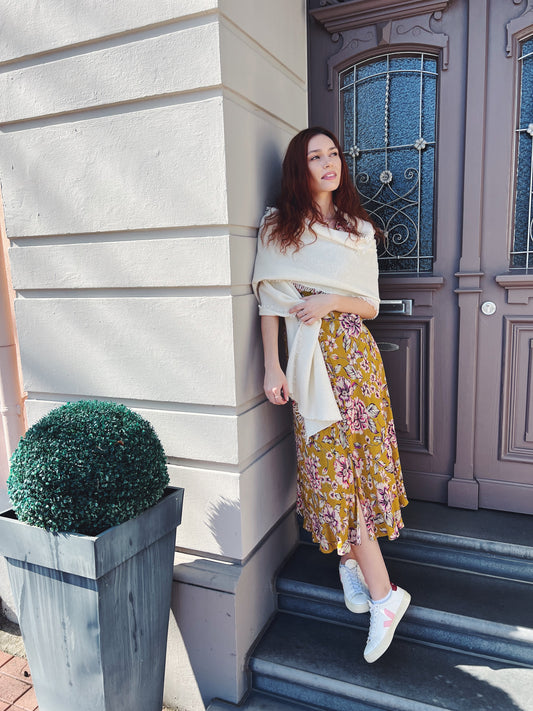 Kaschmirschal mit Fransen