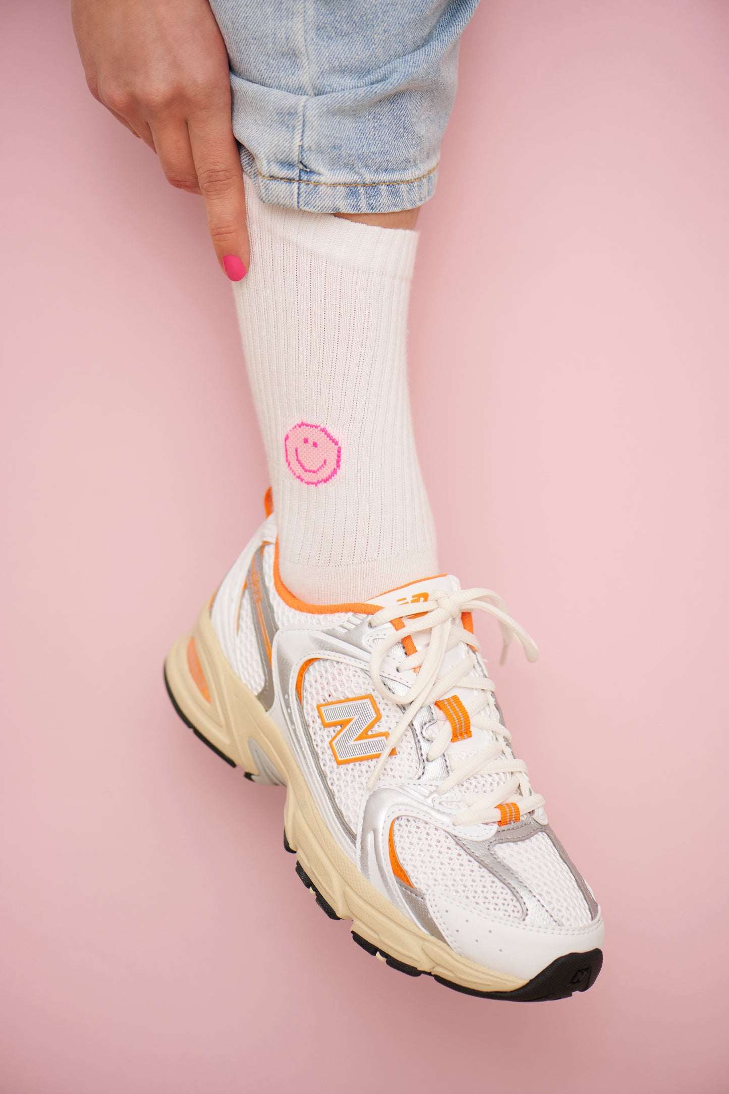 Icon Pink Smile Socken