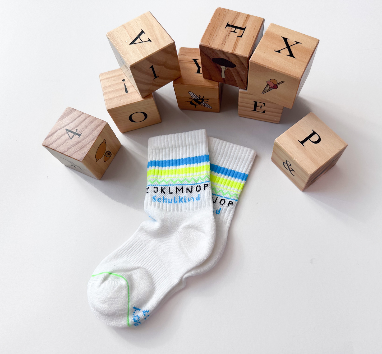 Schulkind NEON Lemon Ooley Kindersocken