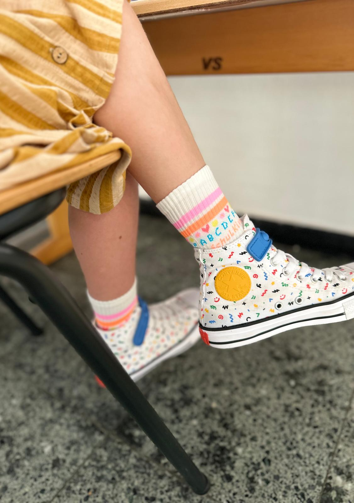 Schulkind NEON Pink Ooley Kindersocken