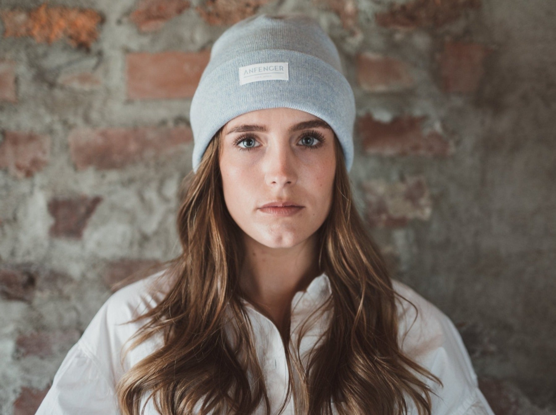 Beanies - 100 % feinster Merinowolle - Hellblau - Front