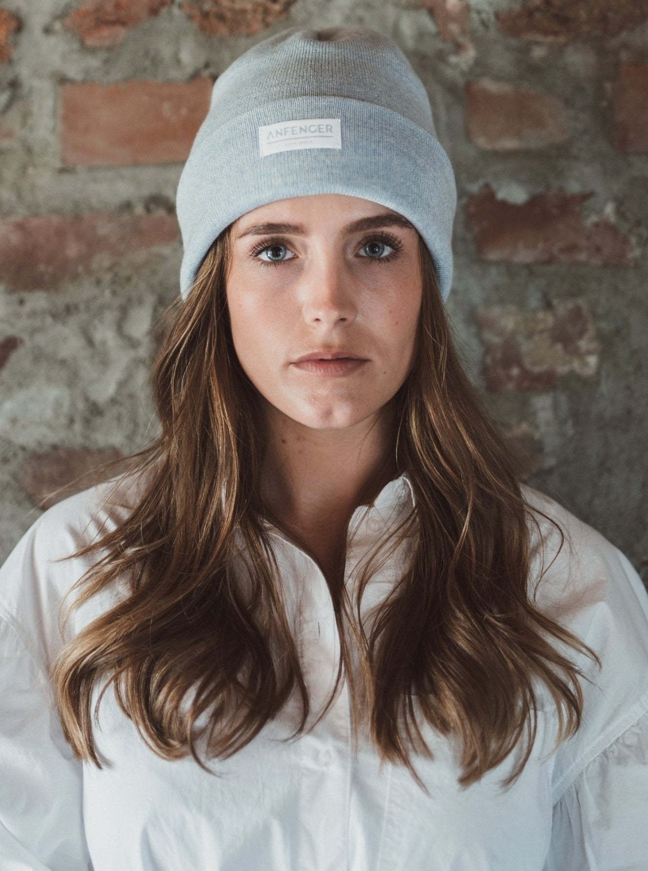 Beanies - 100 % feinster Merinowolle - Hellblau - Front