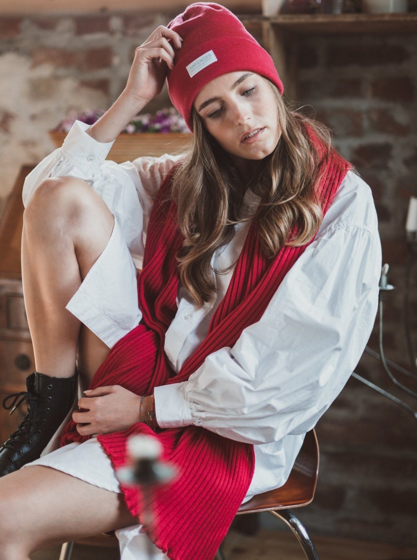 Beanies - 100 % feinster Merinowolle - Pink - Front