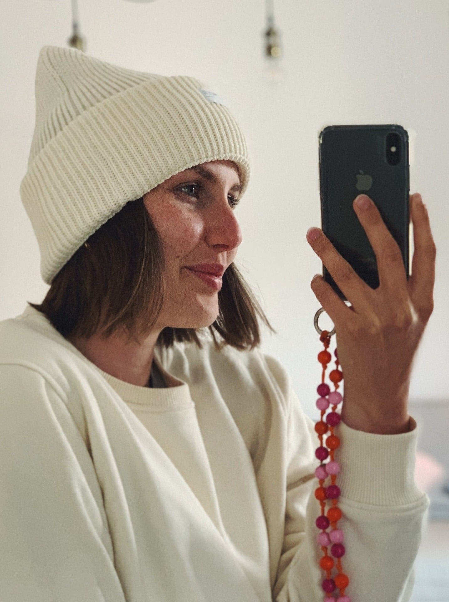 Beanie Maxi - Creme - Seite