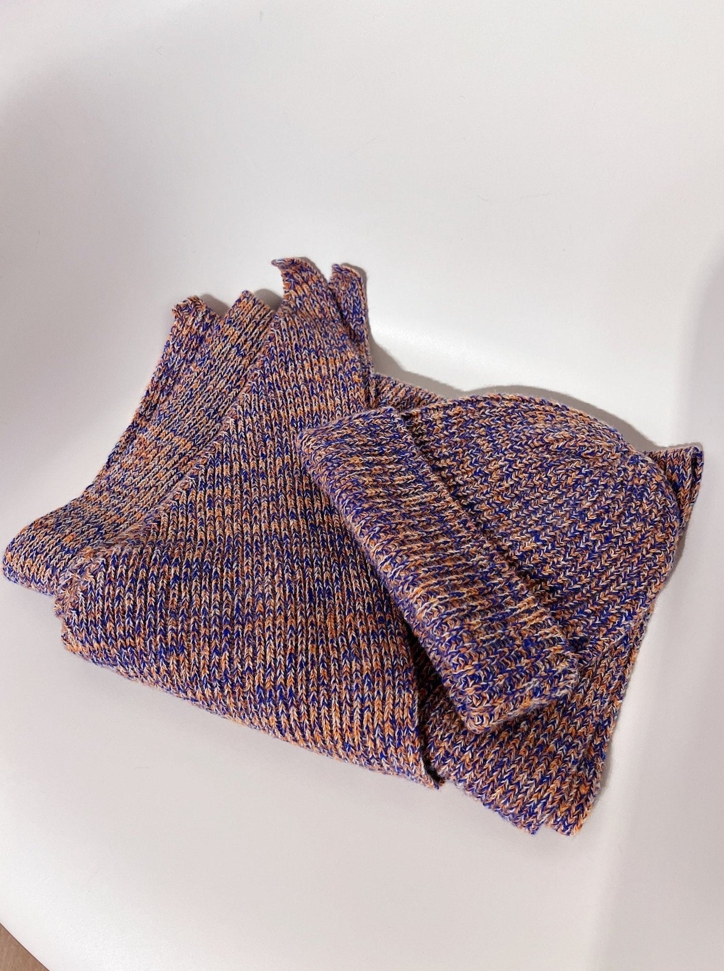 Dreieckstuch meliert - Blau Orange - Front