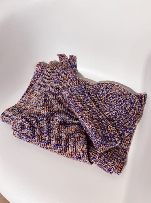 Dreieckstuch meliert - Blau Orange - Front