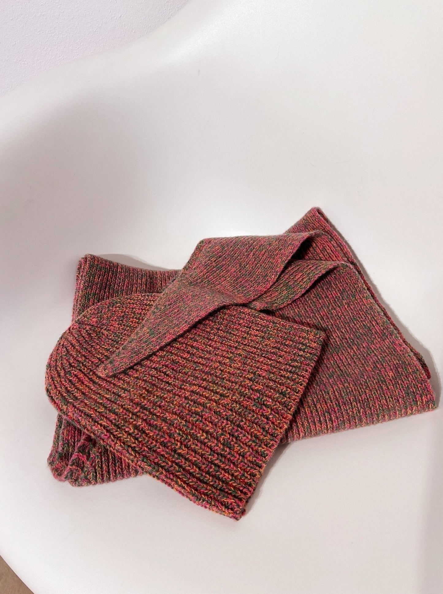 Dreieckstuch meliert - Orange Pink - Front