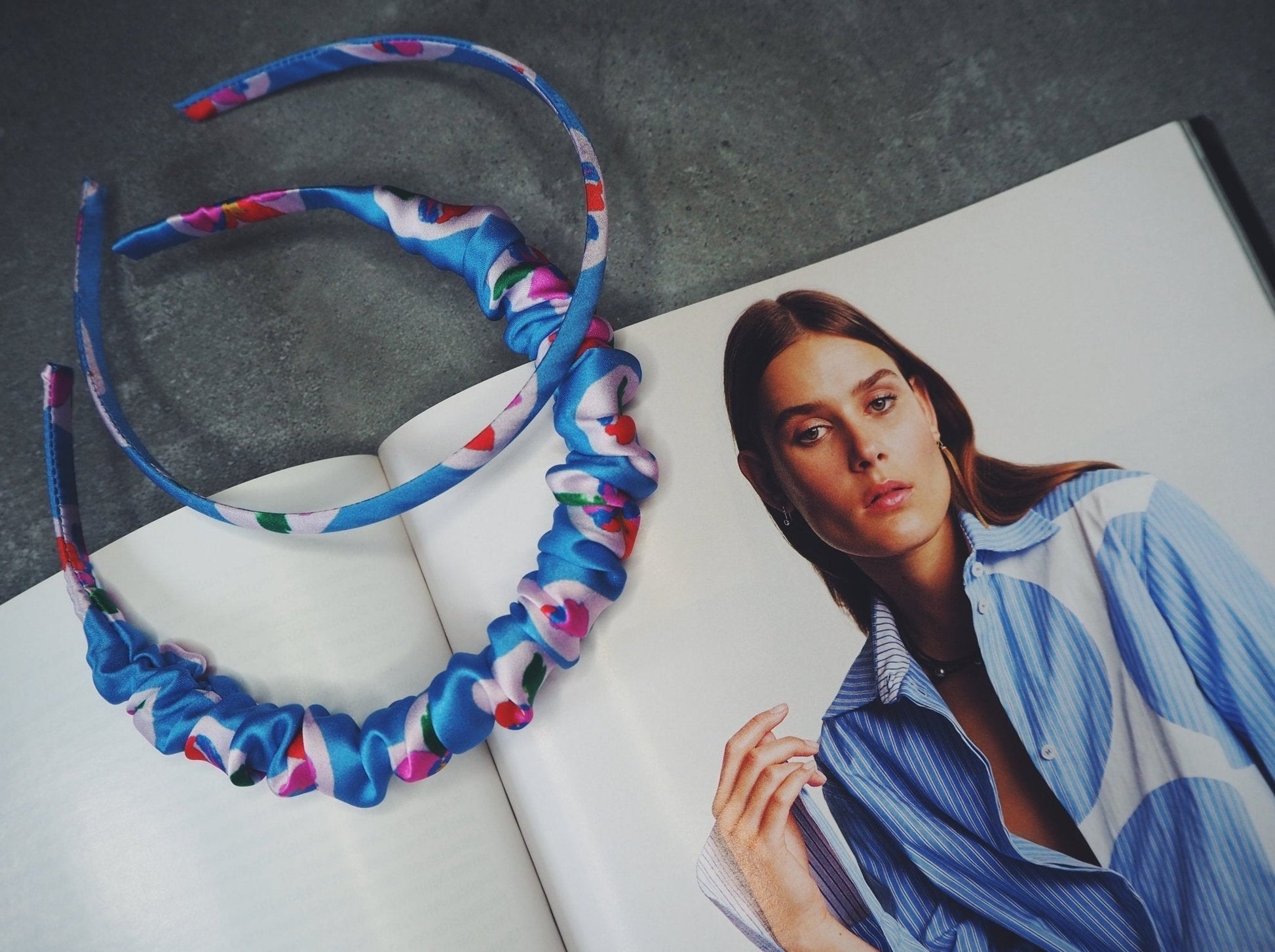 Haarreifen schmal - Blümchen