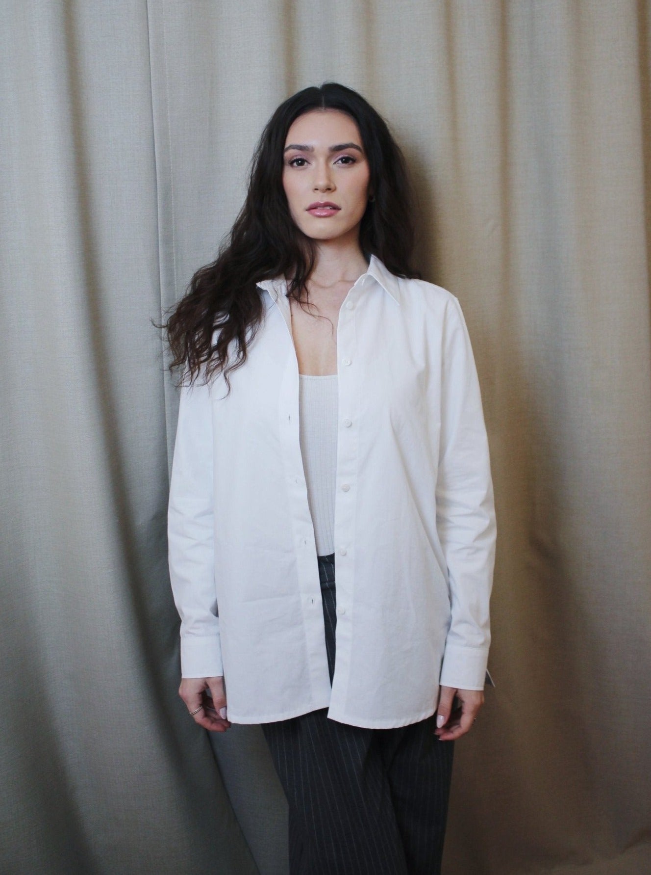 Hemdbluse - Weiß - Front