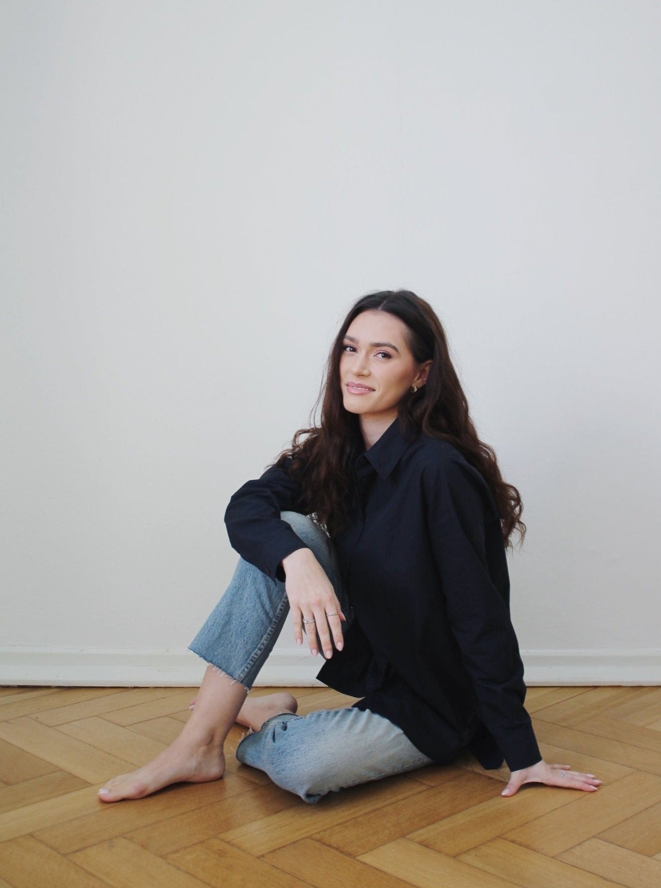 Hemdbluse - Dunkelblau - Seite