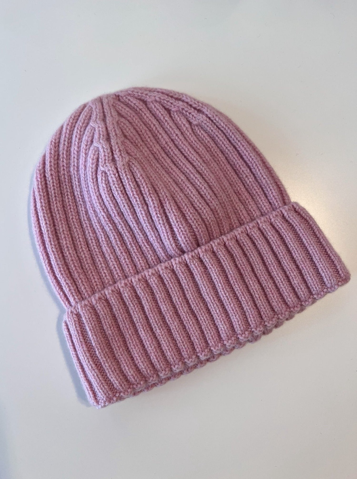 Kaschmir Rippenmütze 2.0 B2B - Hellrosa - Front