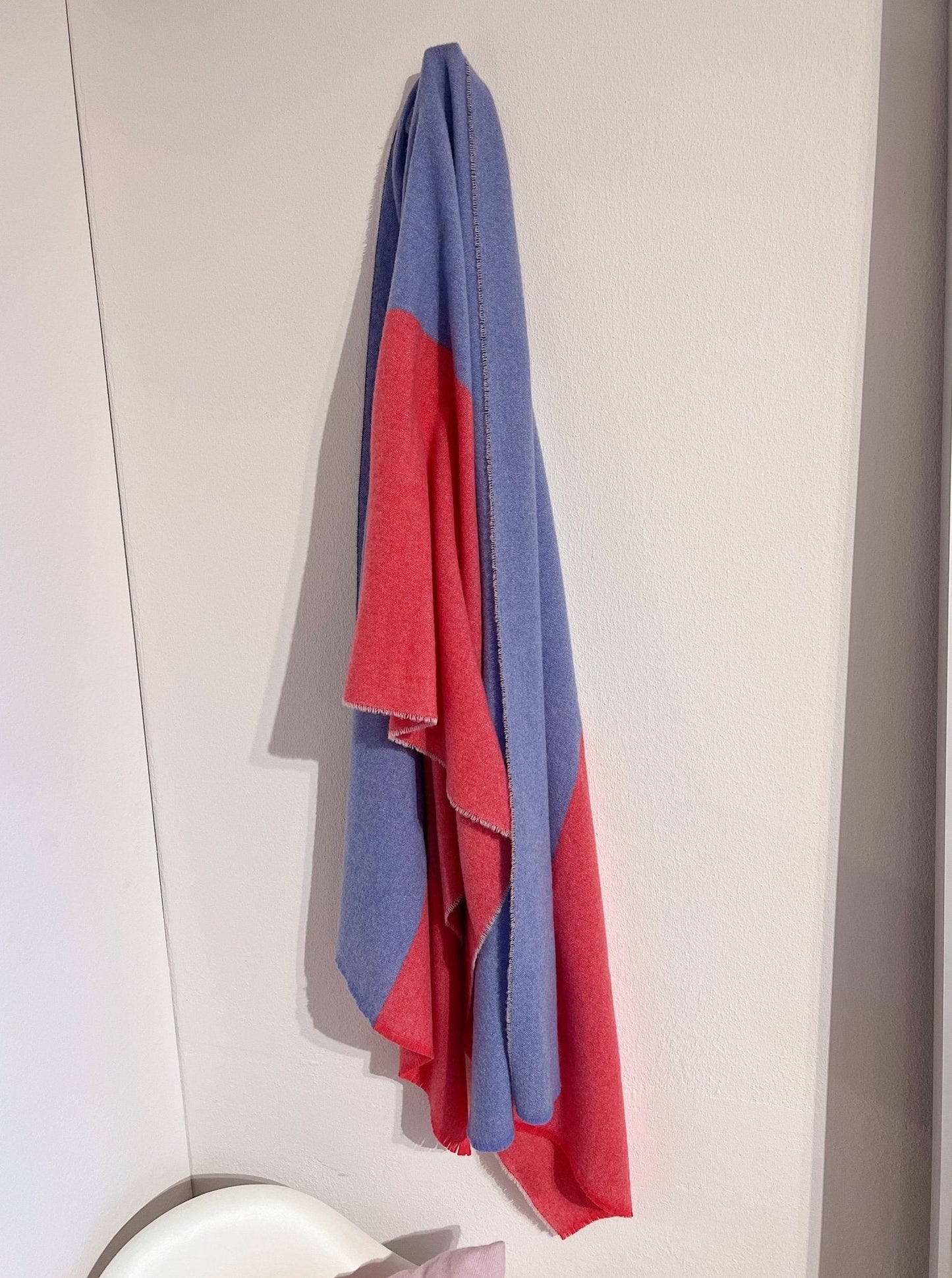 Kaschmir-Wollschal 3.0 - Blau-Orange - Front