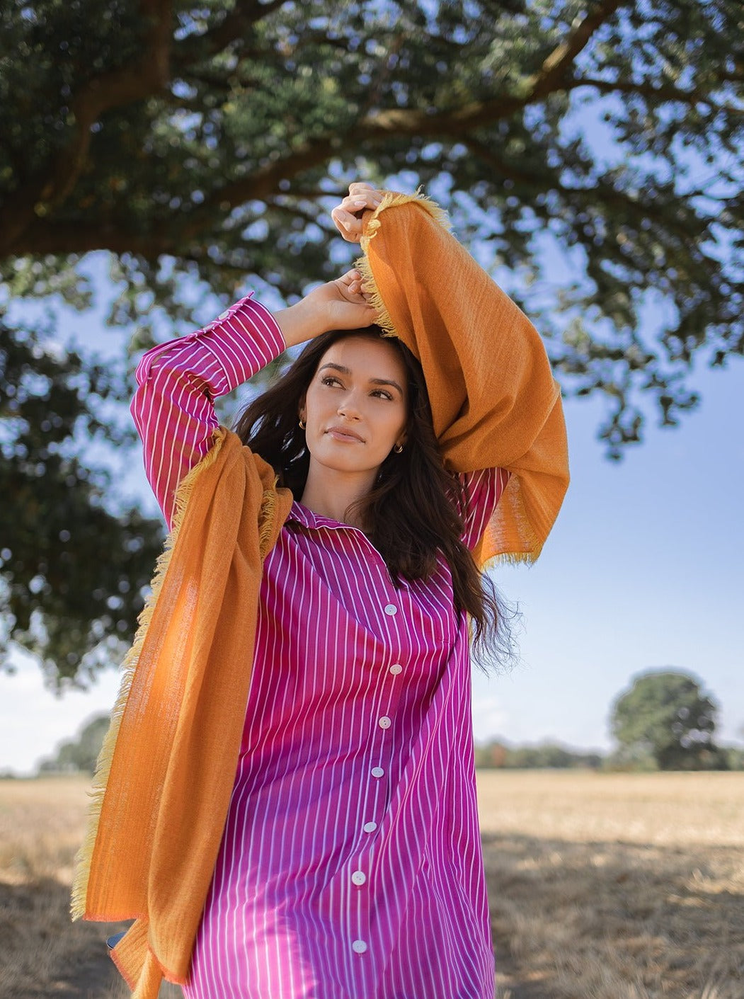 Kaschmir Wollschal mit Fransen 2.0 - Mango