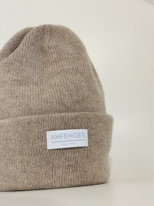Kaschmirbeanie - Beige - Front
