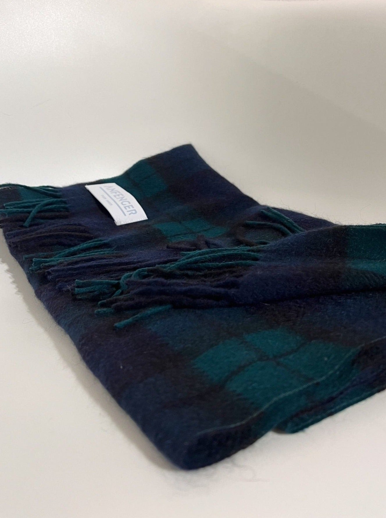 Kaschmirschal Tartan - Dunkelgrün/Dunkelblau