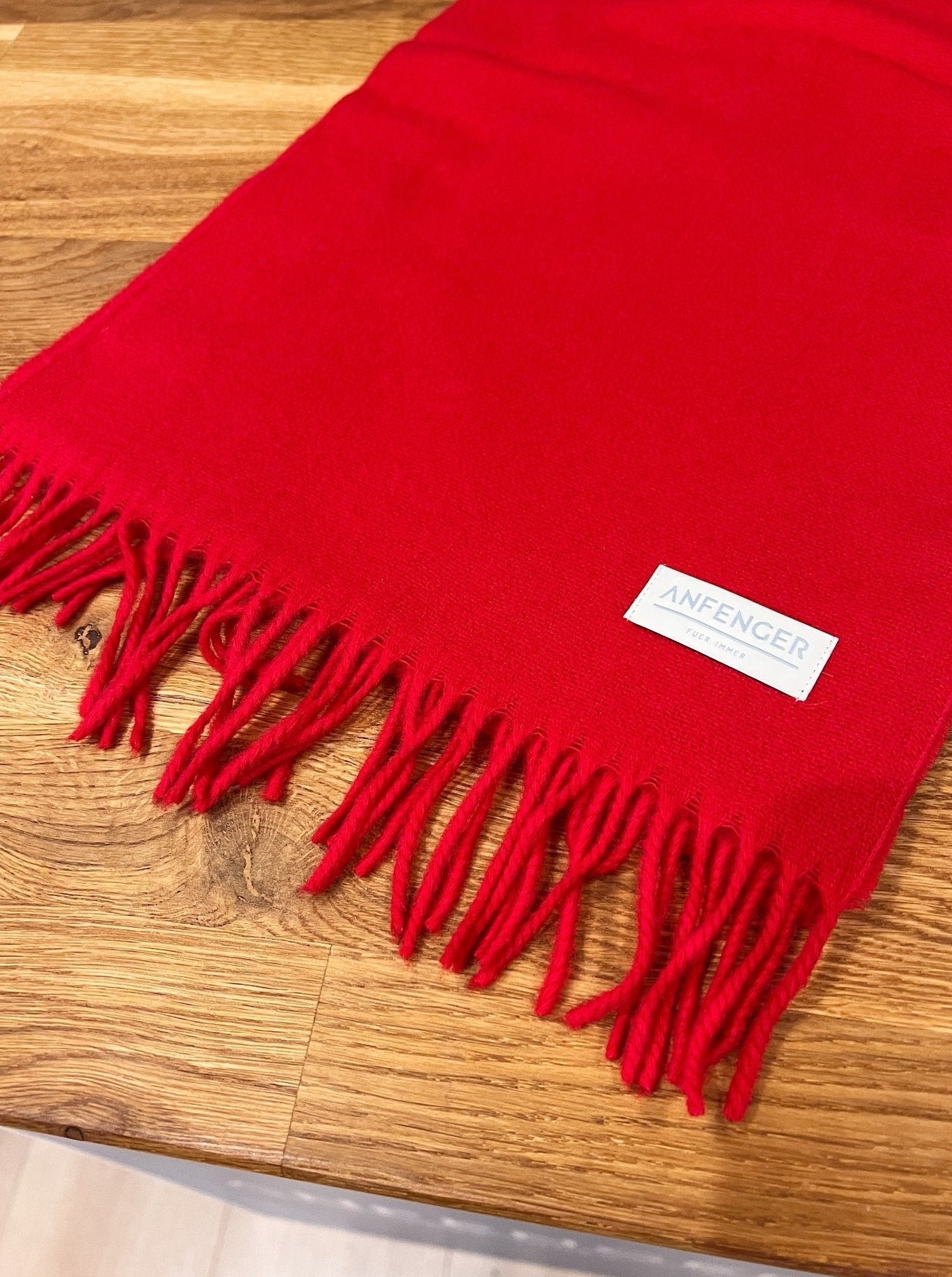 Kaschmirschal Uni B2B - Kirschrot