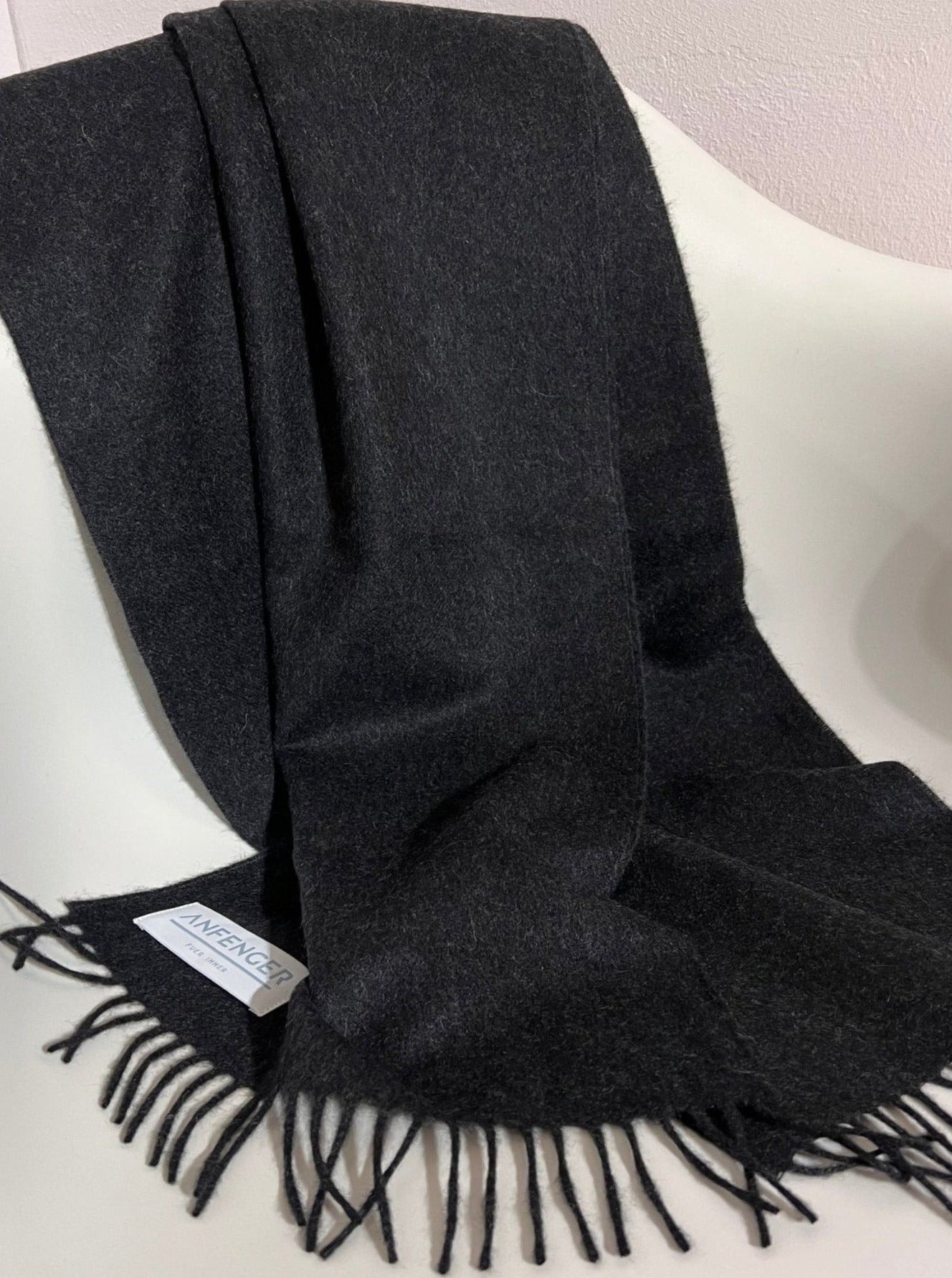 Kaschmirschal Uni B2B - Anthrazit - Front