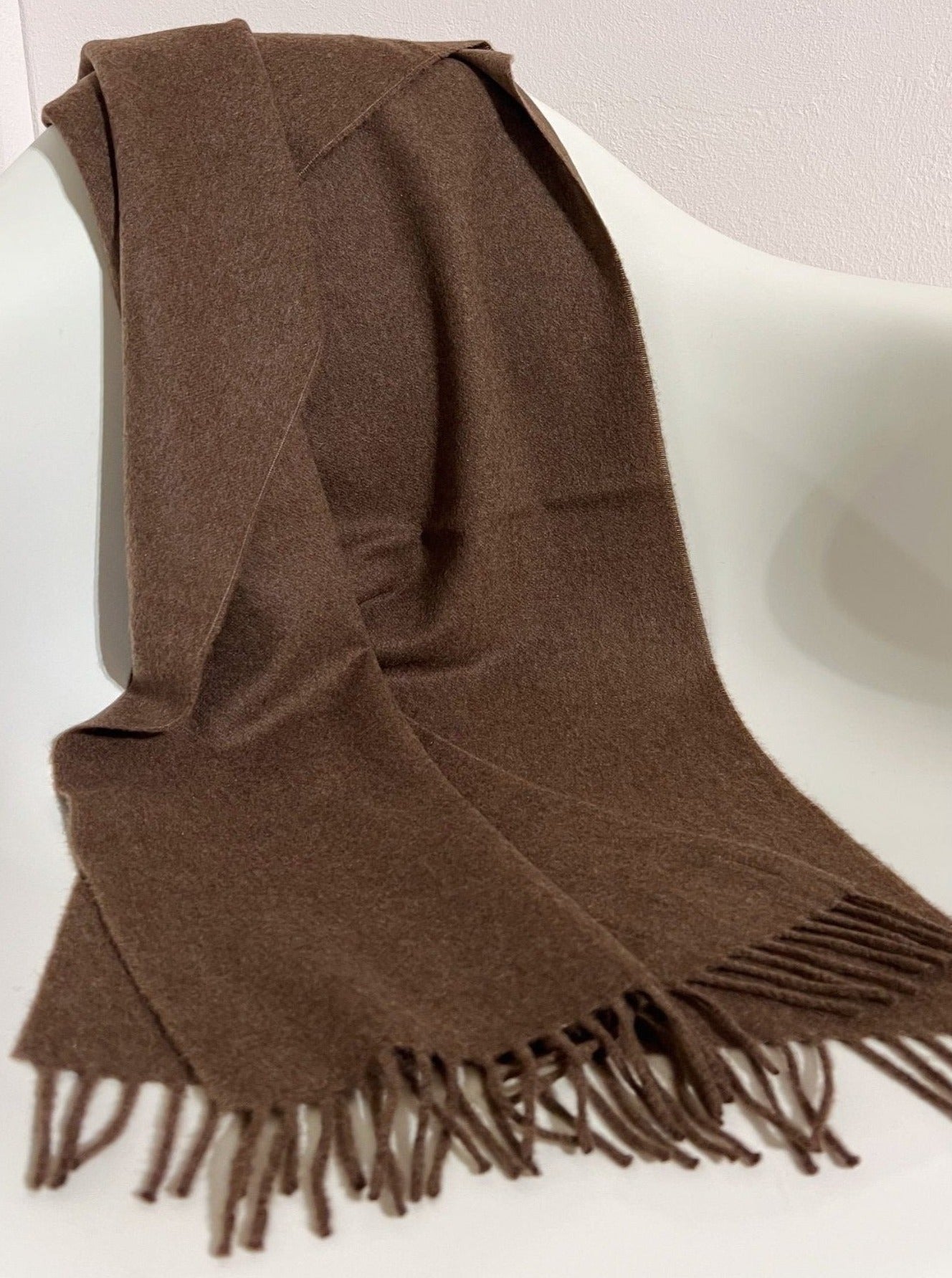 Kaschmirschal Uni B2B - Braun - Front