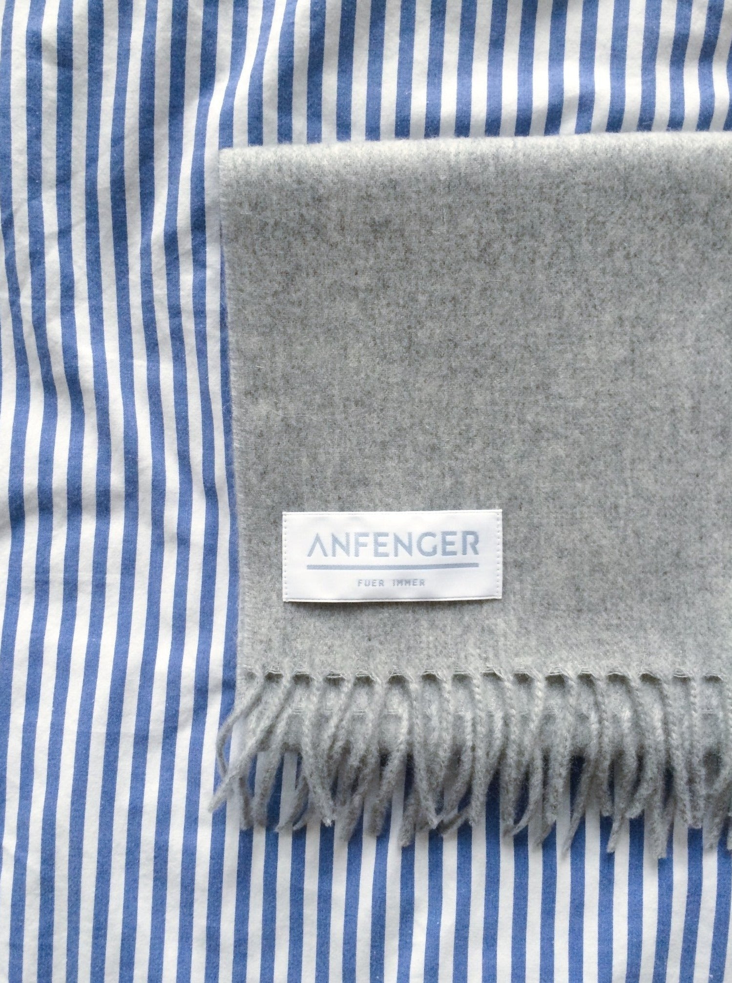 Kaschmirschal Uni B2B - Hellgrau