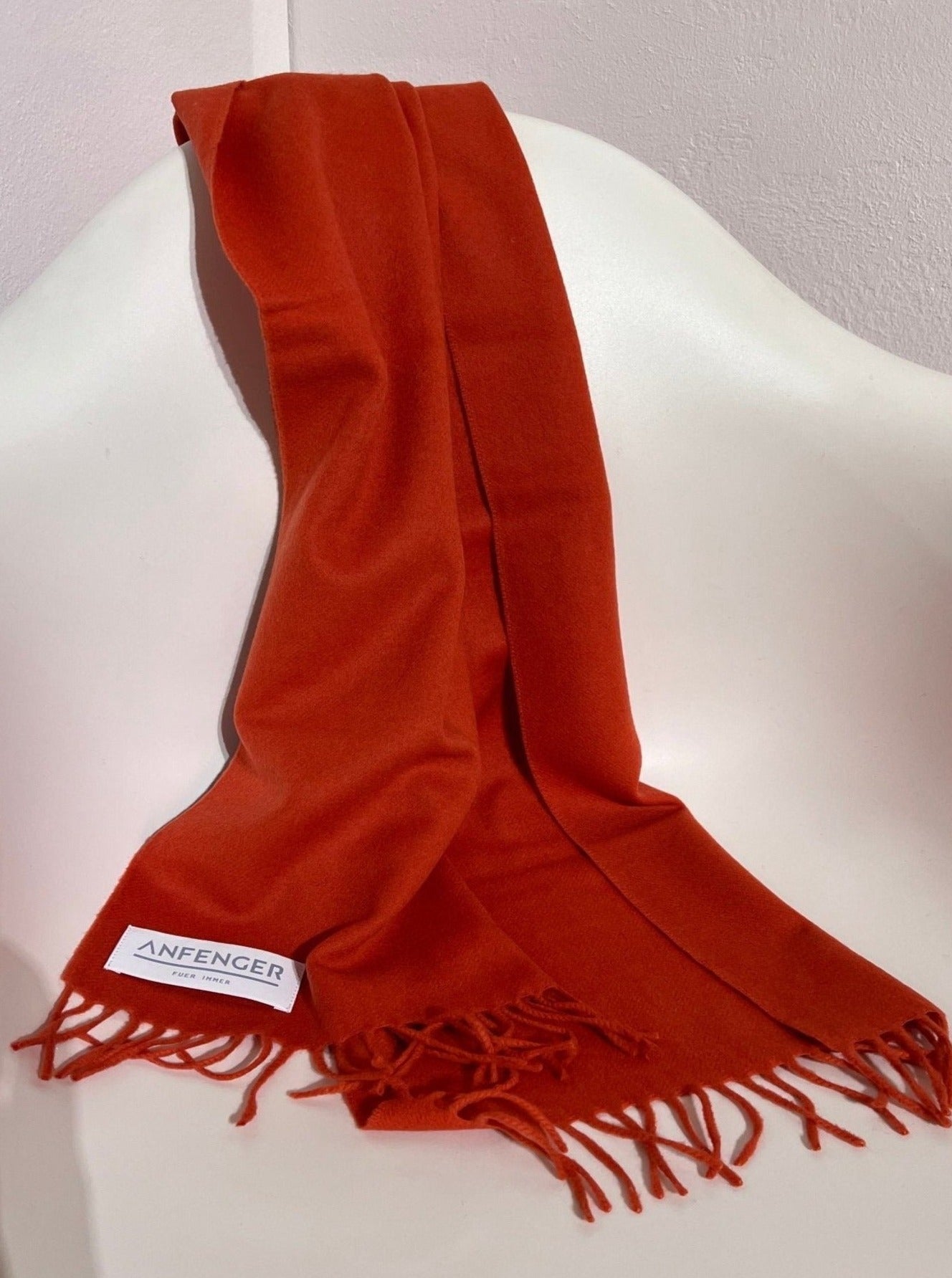 Kaschmirschal Uni B2B - Orange - Front