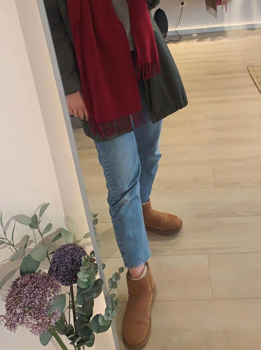 Kaschmirschal Uni B2B - Rot - Front