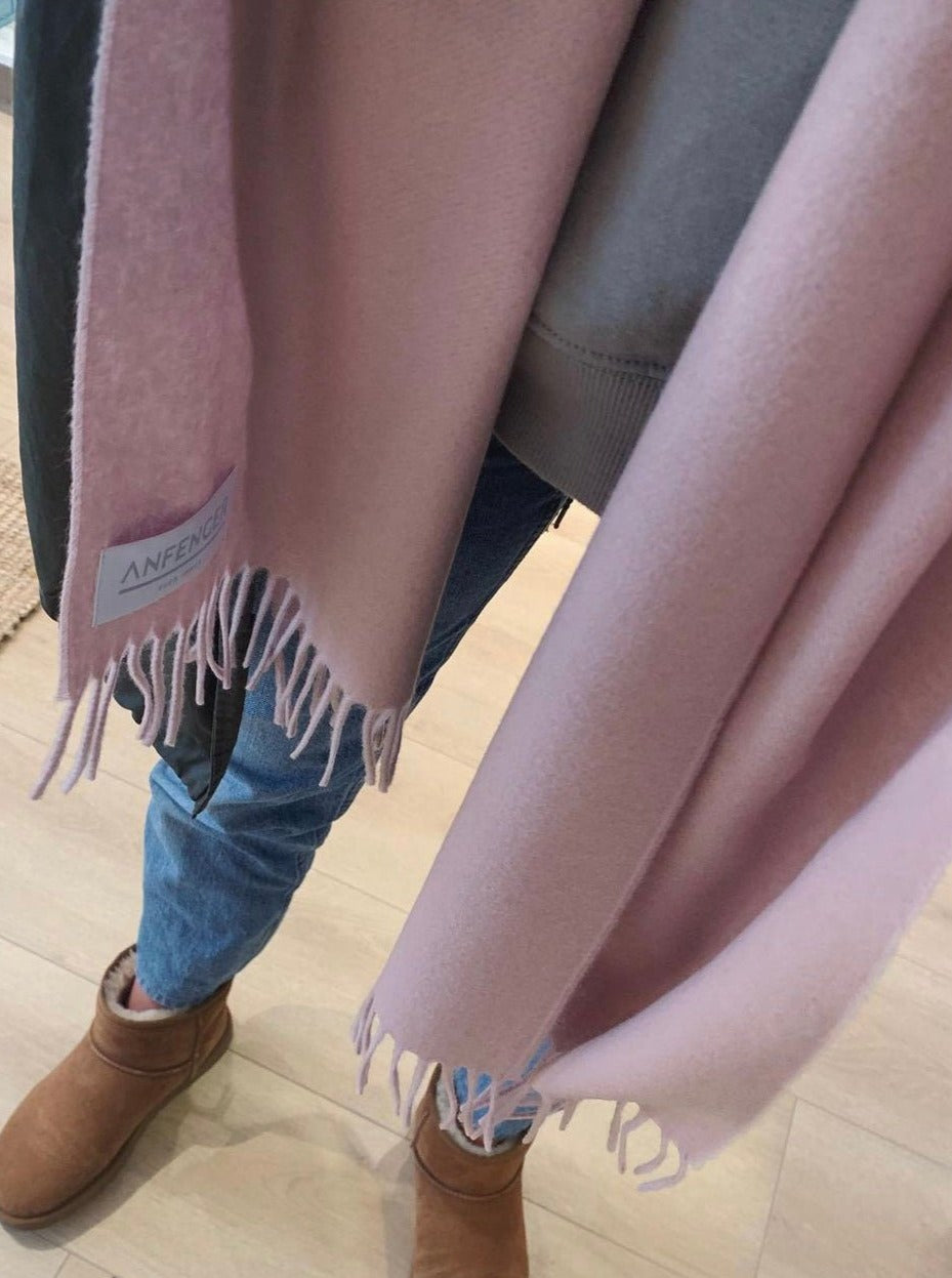 Kaschmirschal Uni - Rosa - Front