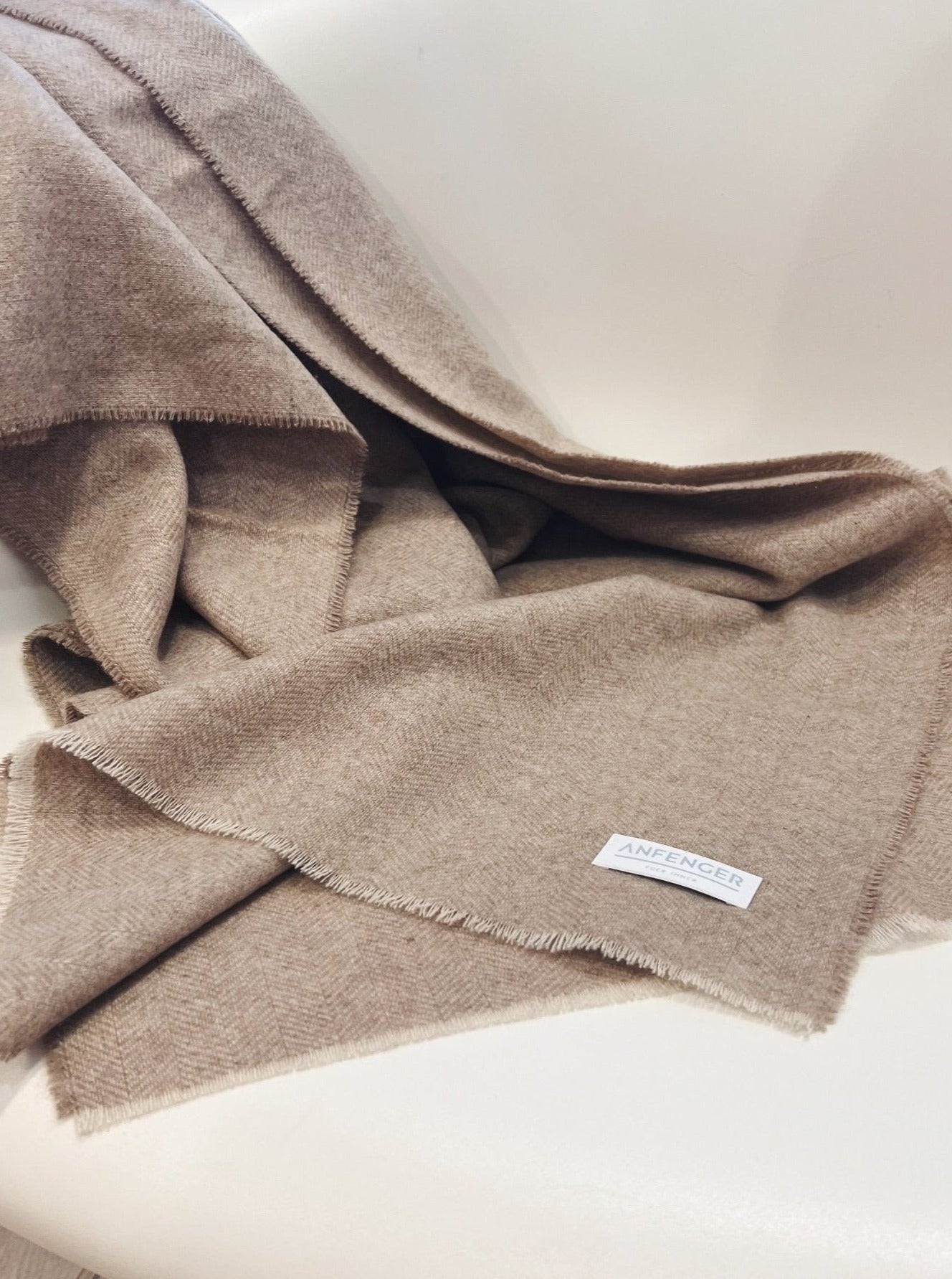 Leichter Kaschmirschal - Beige