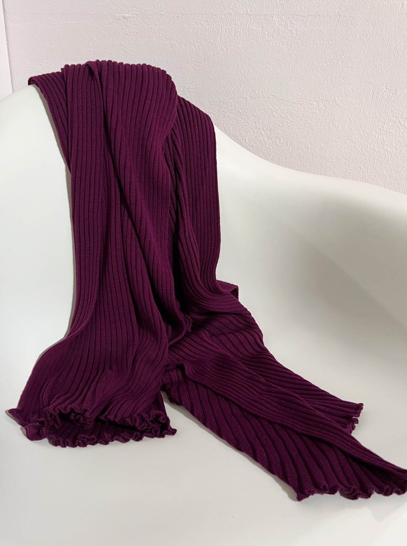 Rippenschal - Aubergine - Front
