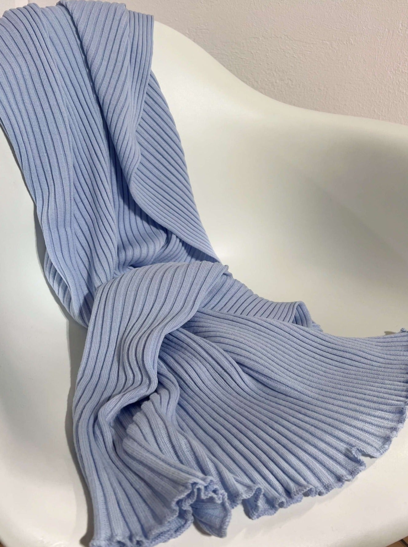 Rippenschal - Himmelblau - Front