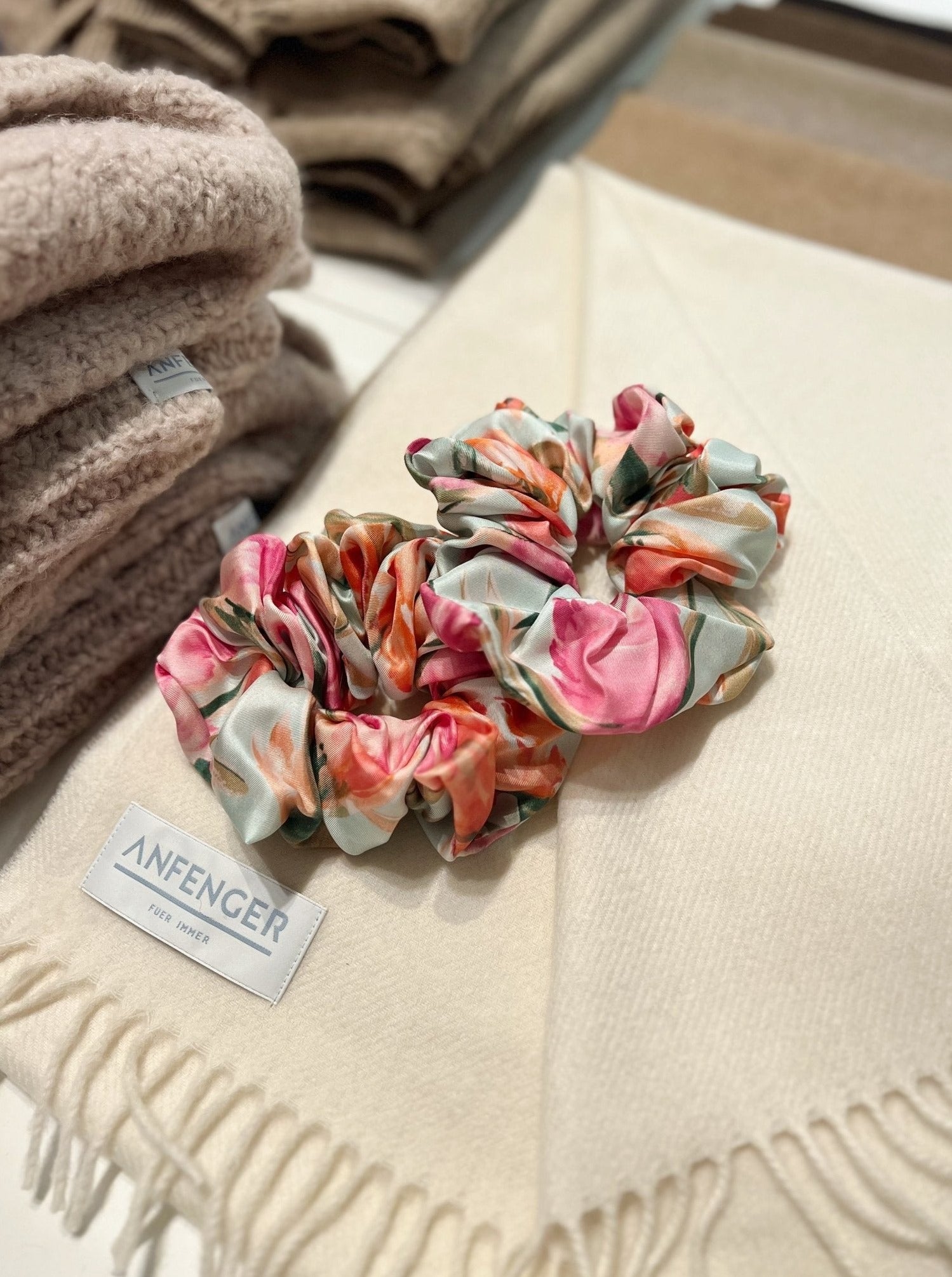 Seiden Scrunchie - Maxi - Frühling