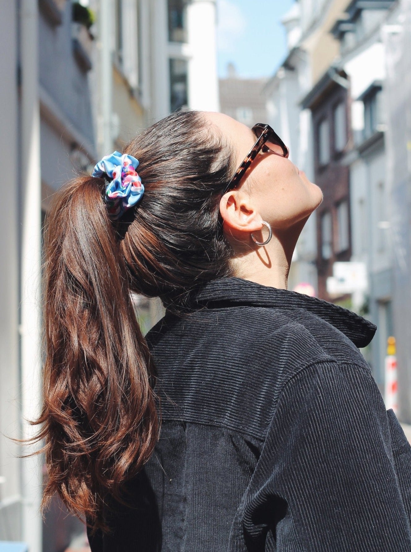 Seiden Scrunchie - Mini - Blümchen
