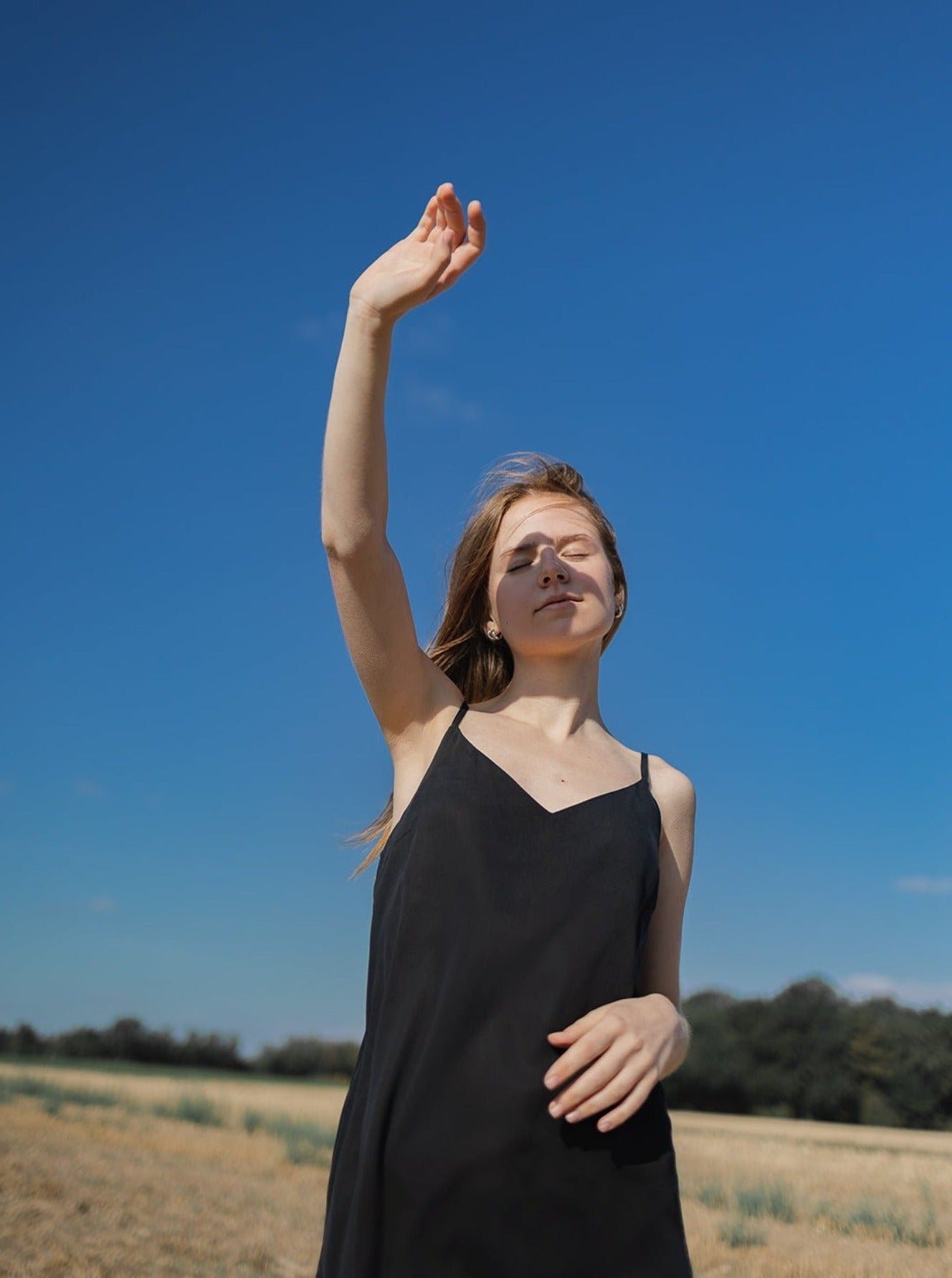 Slipdress Schwarz - Front