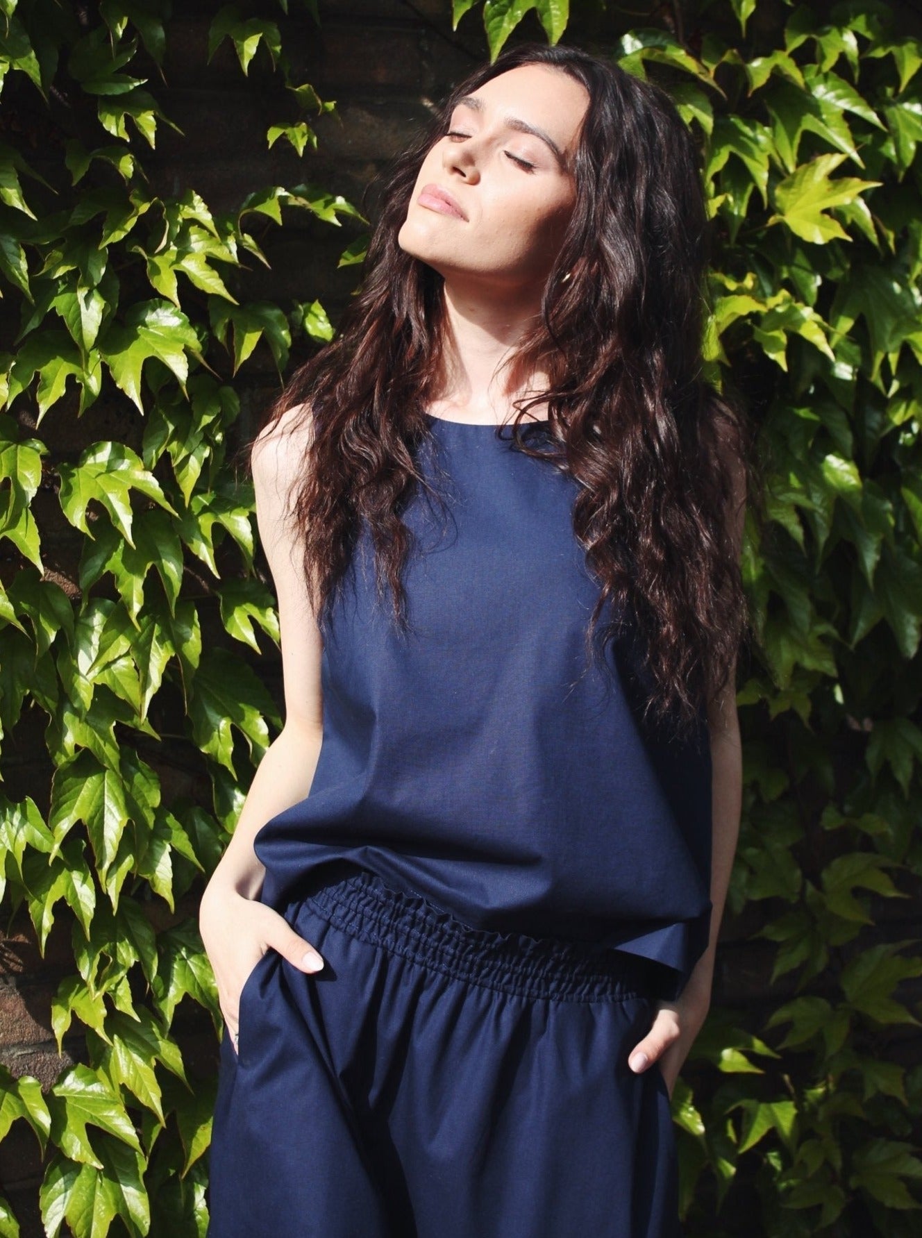 Top - Dunkelblau - Front