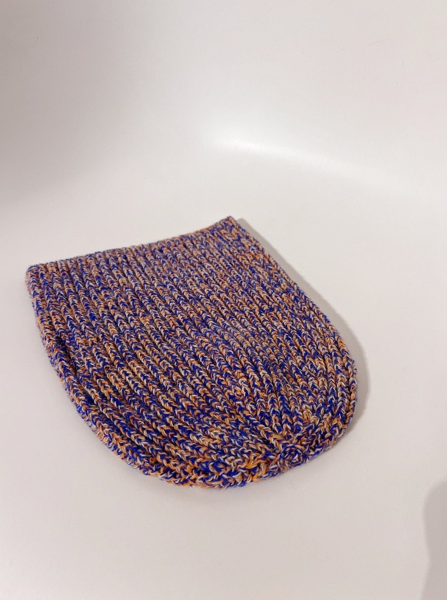Wollbeanie - Meliert Blau Orange
