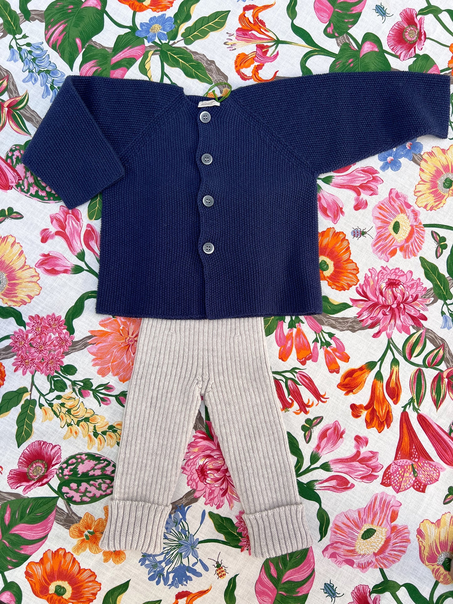 Baby Strickjacke Reiskorn - Strickgut