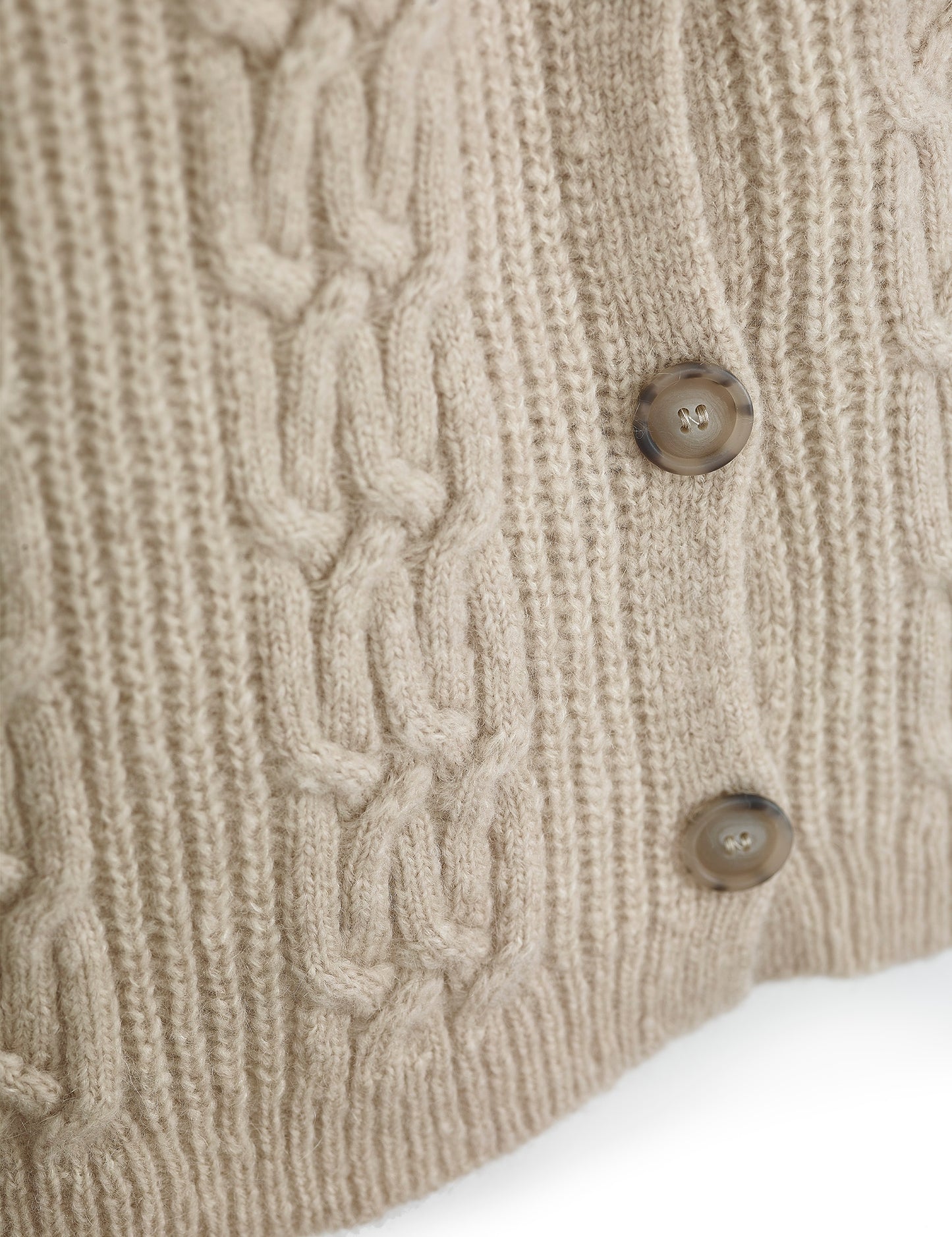 Cardigan mit Flechtdetails aus Alpaka | Damen – Halfen
