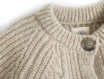 Cardigan mit Flechtdetails aus Alpaka | Damen – Halfen