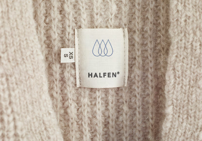 Grobstrick-Weste mit Bändchen aus Alpakawolle | Damen – Halfen
