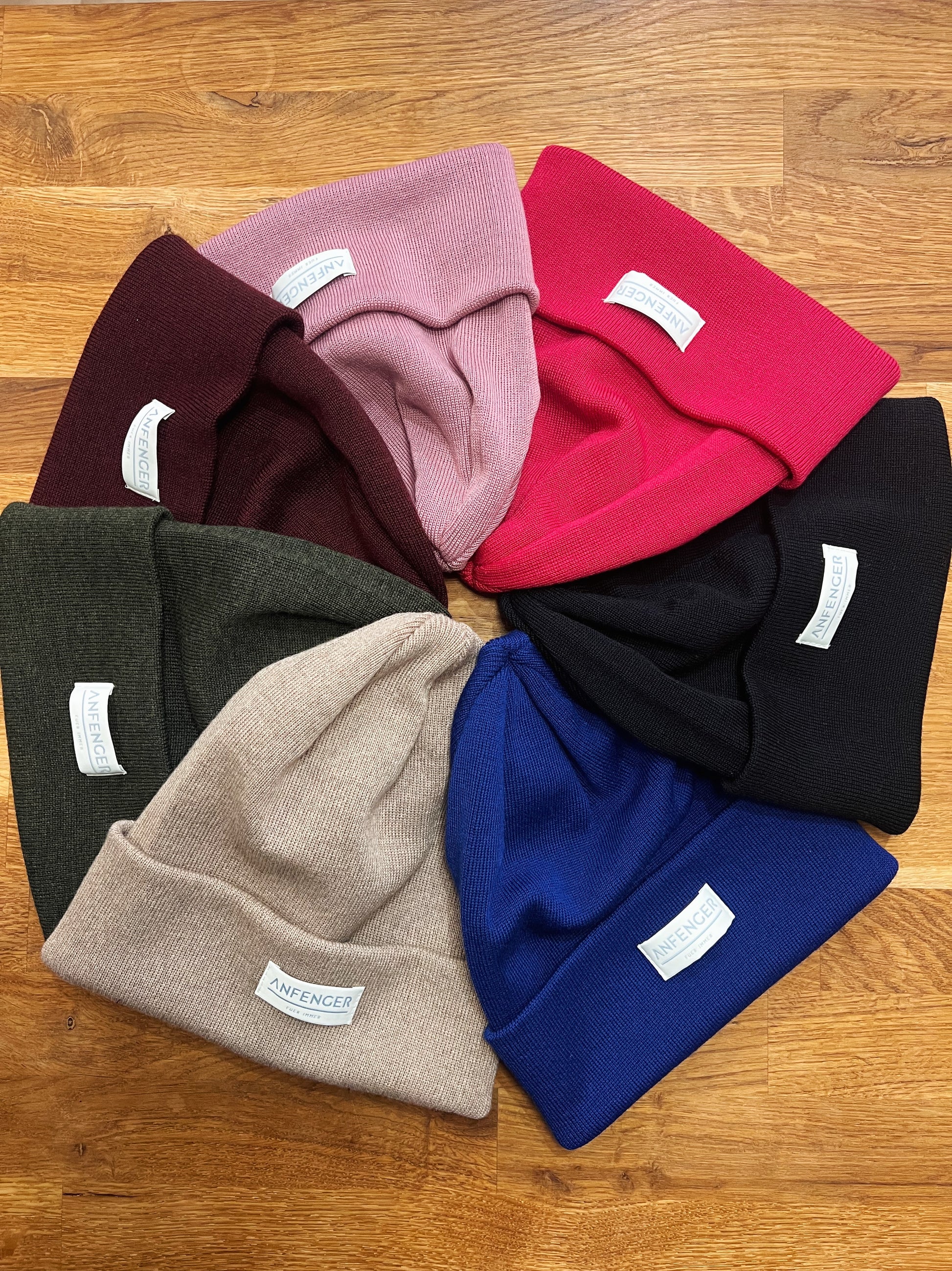 Kindermützen made in Germany bunt 