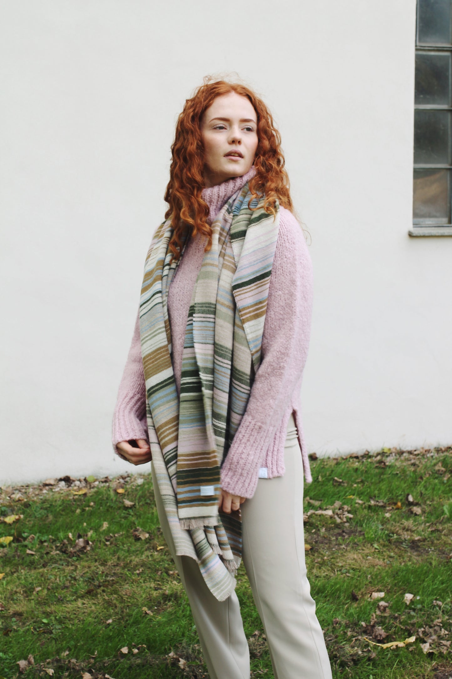 Wool Scarf with Stripes