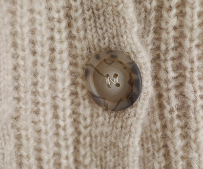 Cardigan mit Flechtdetails aus Alpaka | Damen – Halfen