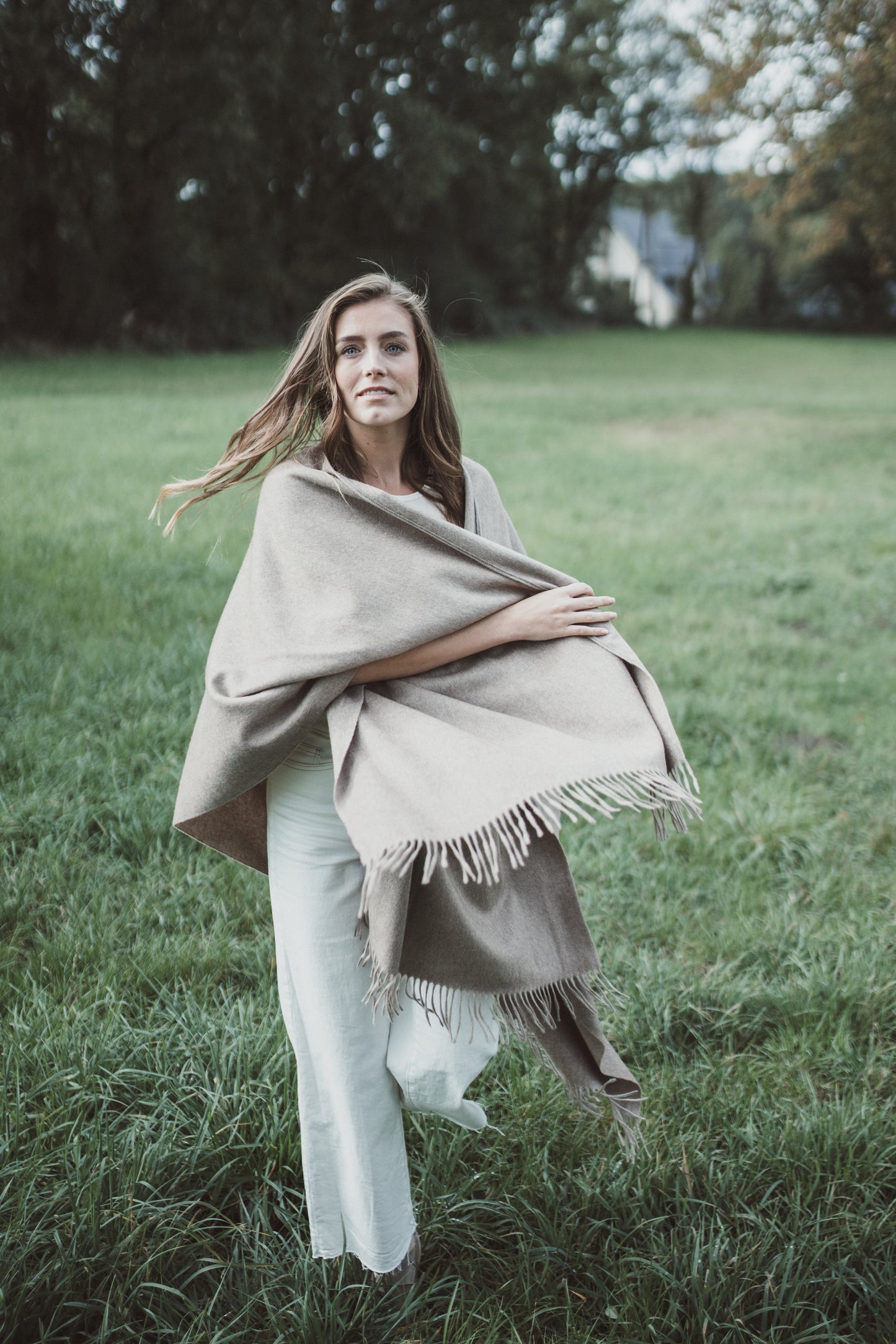 Kaschmircape made in Germany beige ANFENGER 