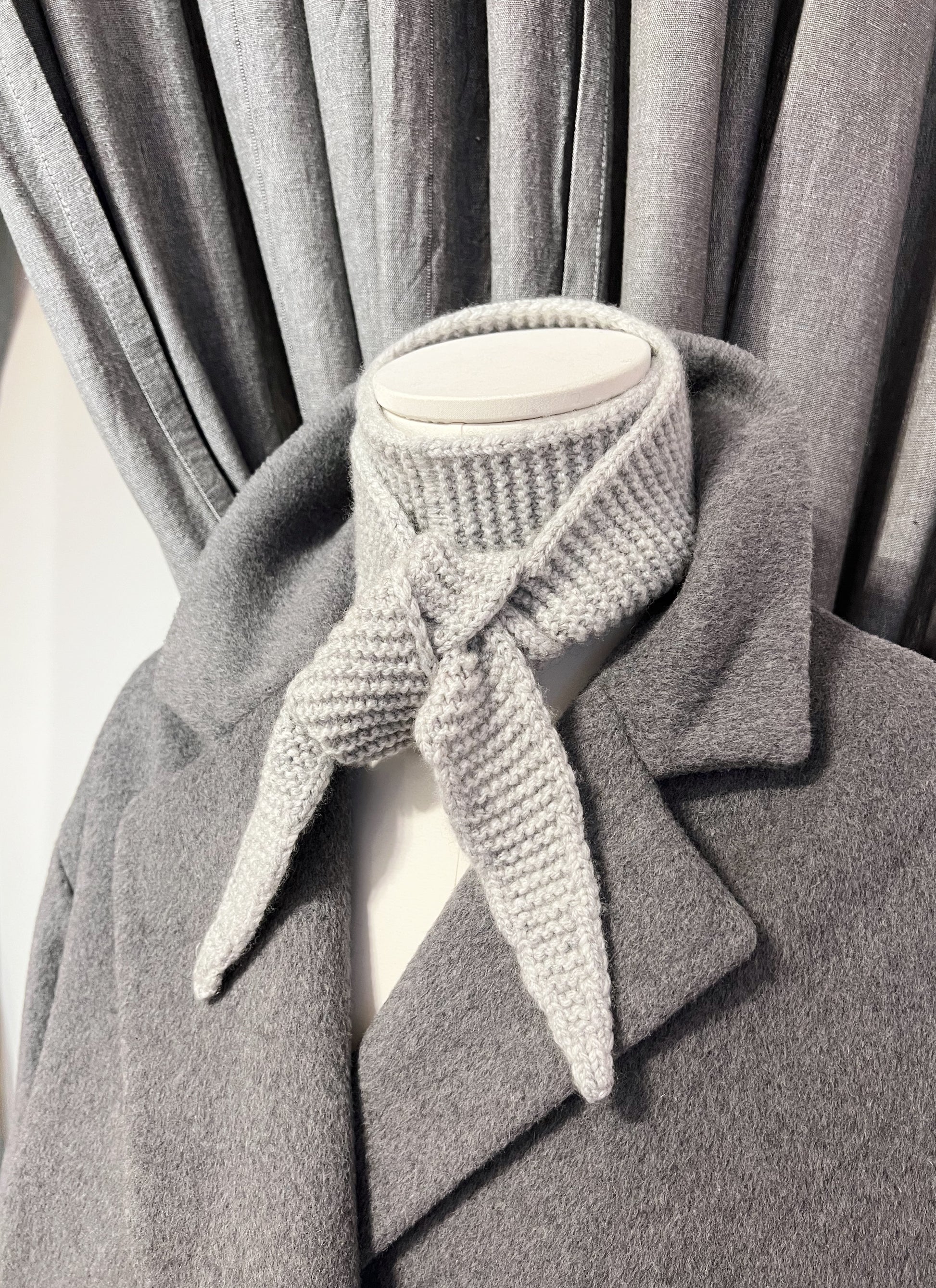 Mini Kaschmirschal hellgrau 