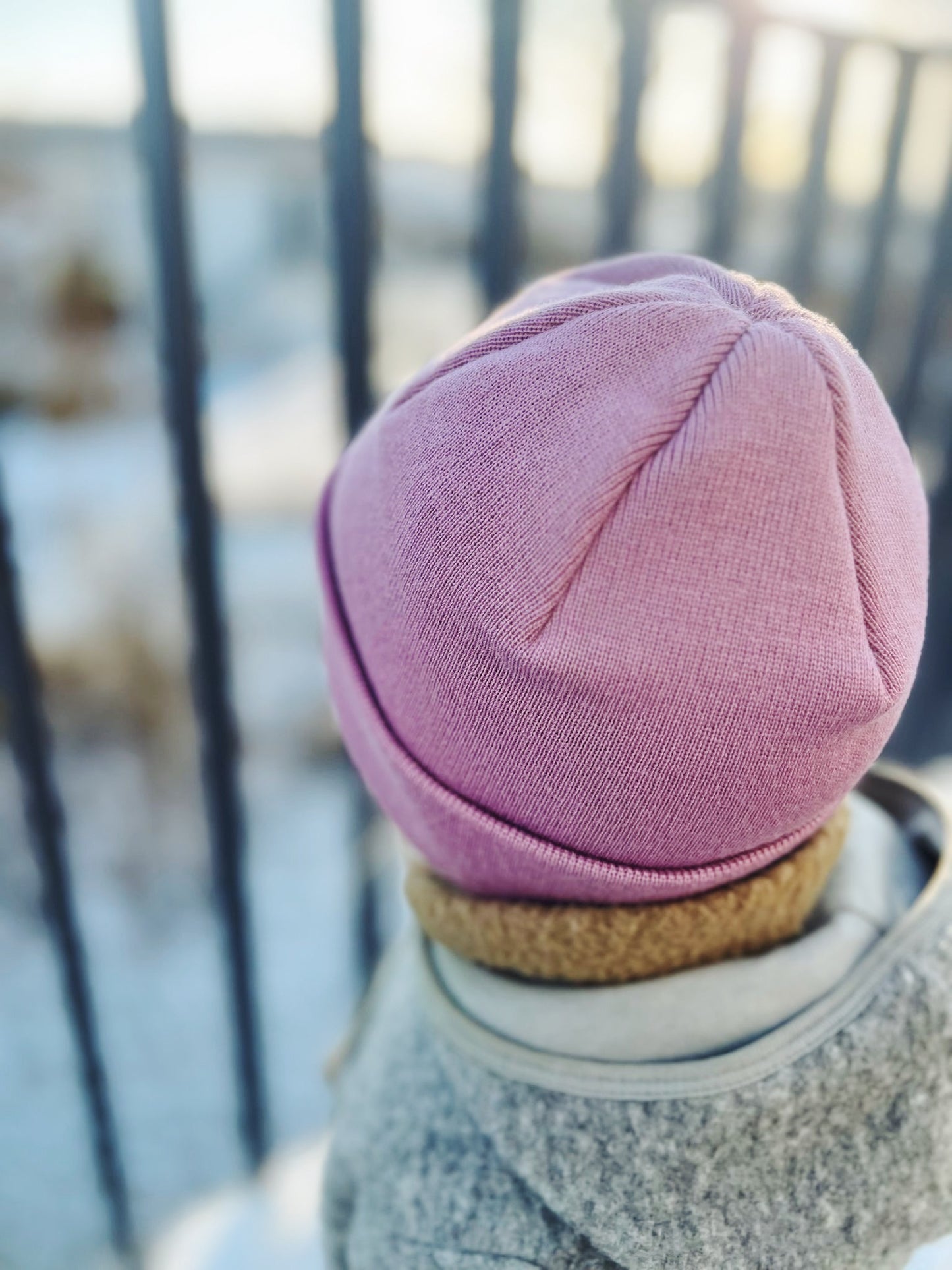 Kindermütze altrosa back