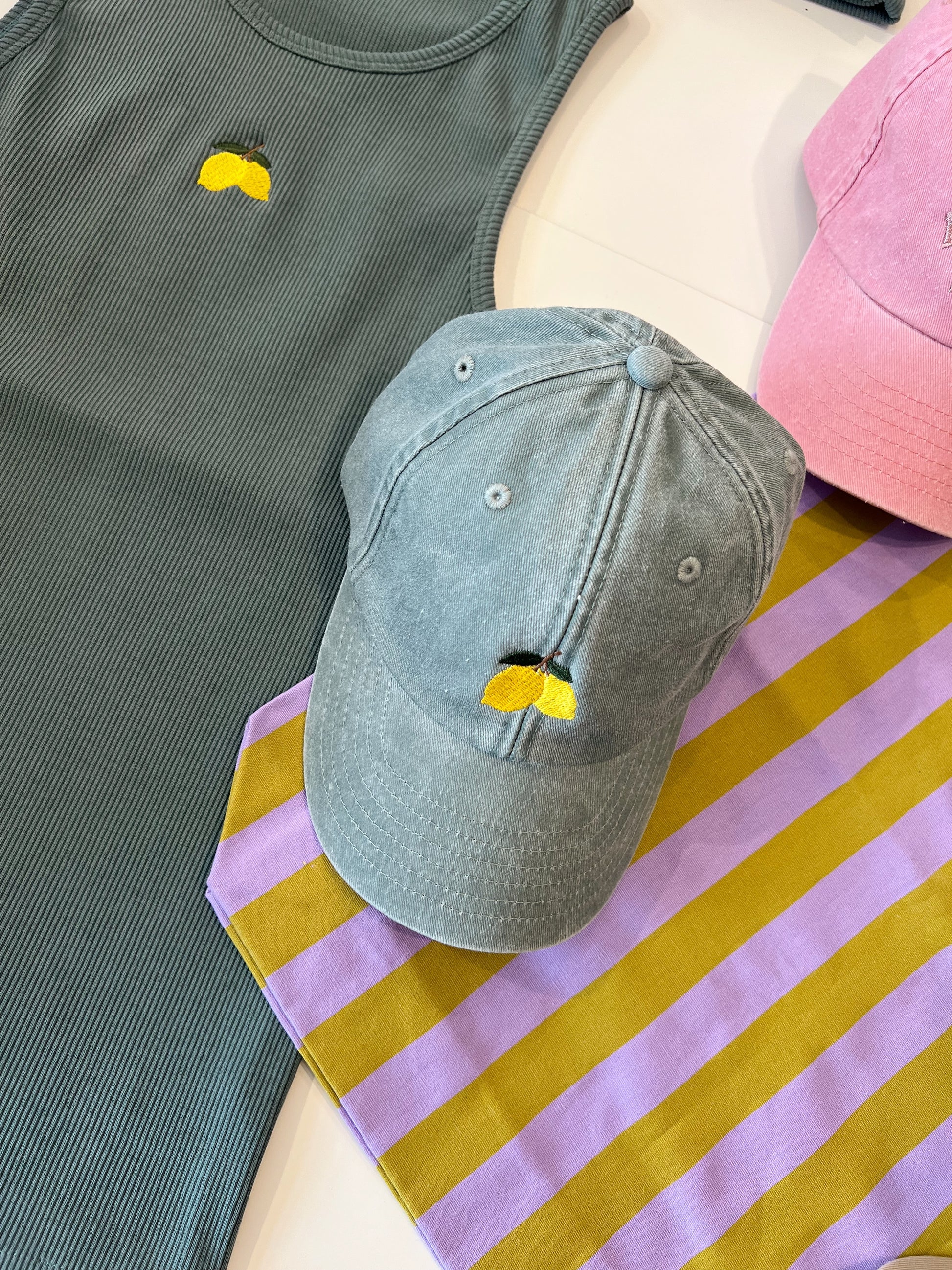 Mini Kinder Cap Salbei Zitrone 