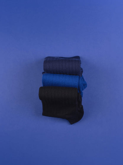 Socken - The Week - drei Paar Socken - Blue Nightblue Black