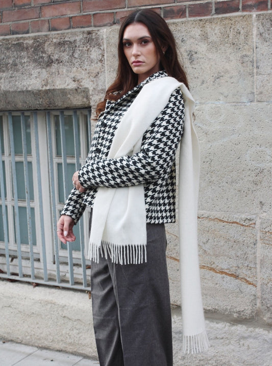 Kaschmirschal Uni B2B - Creme - Front