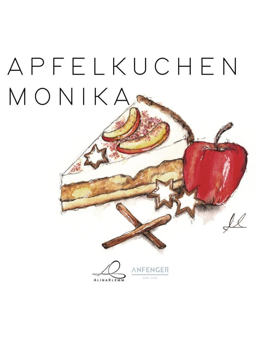 Rezeptkarten - Apfelkuchen Monika